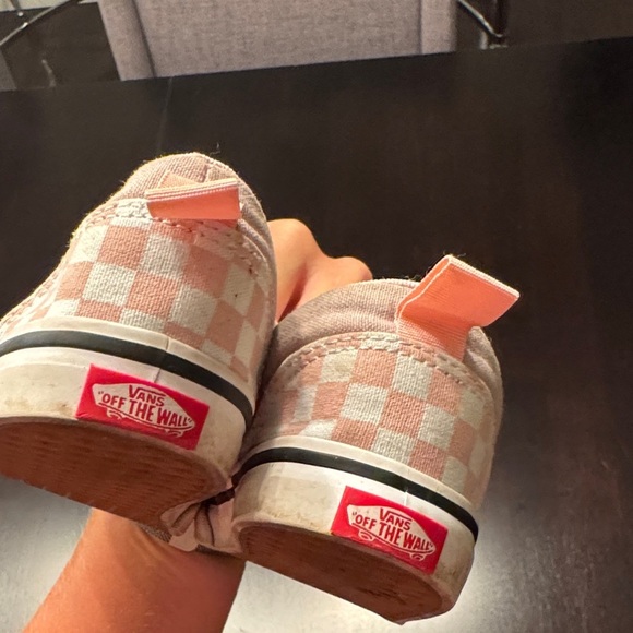 Vans Kids Checkered Pink Slip-On Sneakers - Picture 6 of 6